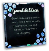 Grandchildren Mirrored Sentiment Plaque